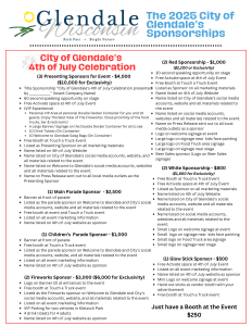 Glendale Sponsorships Graphic